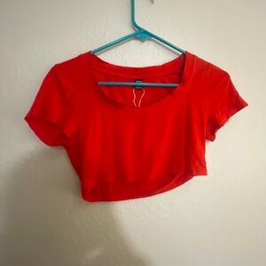 Red crop top